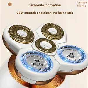 Maquinilla de afeitar eléctrica multifunción de cinco cuchillas para hombres, especial para autoafeitado. - Product Image 5