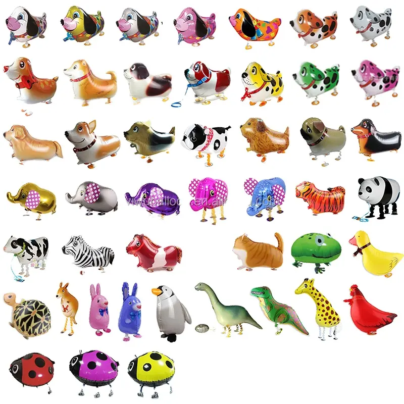 Yeni tasarım sıcak satış çocuk oyuncak balon globos <span class=keywords><strong>folyo</strong></span> de <span class=keywords><strong>hayvanlar</strong></span> karikatür <span class=keywords><strong>yürüyüş</strong></span> hayvan balon üreticisi