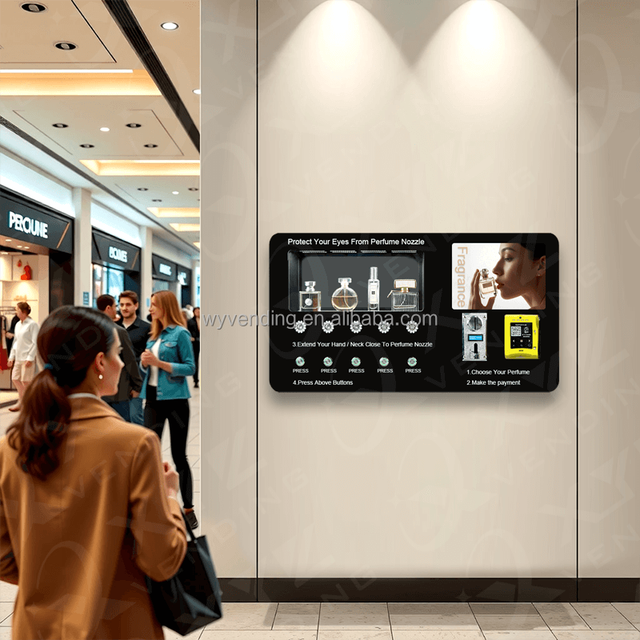 Smart Wall Mounted Perfume Spray Vending Machine Automatic Small Fragrance Perfume Vending Machine for Sale