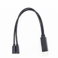 Câble d'extension USB 2.0 2-en-1 double connecteur USB-C femelle vers A mâle pour charge et transfert de données AM/CF