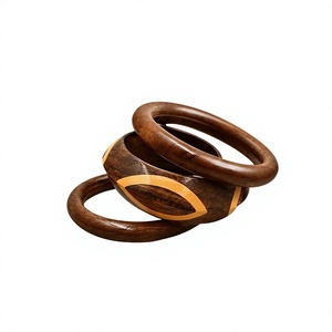 Brazalete de Madera Hecho a Mano Personalizado, Diseño Clásico Moderno, Joyería de Moda Unisex Exquisita, Juego de Regalo Multifuncional - Product Image 1