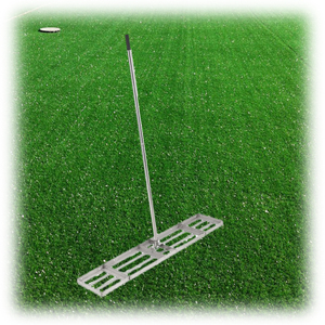 Rastrillo de plata JH-Mech para nivelar el césped, fácil movilidad, eficiente, resistente, Golf Crouse, herramienta de nivelación de césped de acero inoxidable - Product Image 2