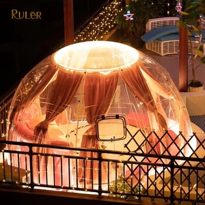 Tente bulle de camping modulaire entièrement transparente, restaurant, maison préfabriquée en plein air, chambre <span class=keywords><strong>d</strong></span>'hôtel, <span class=keywords><strong>d</strong></span>ôme en polycarbonate, tente <span class=keywords><strong>d</strong></span>ôme - Product Image 1