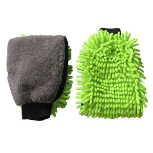 Gant de lavage de voiture professionnel 2-en-1 en microfibre chenille <span class=keywords><strong>double</strong></span> face, 100g, ultra-absorbant et anti-rayures - Product Image 1