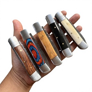 Couteau pliant de poche en acier Damas, manche en bois, haute qualité, multifonctionnel, qualité industrielle, 59-60HRC, verrouillage arrière, garantie 3 ans - Product Image 3