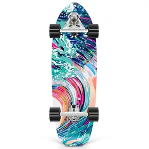 Vendita calda 32 pollici Surf Skate Board 4 ruote acero personalizzato Skateboard