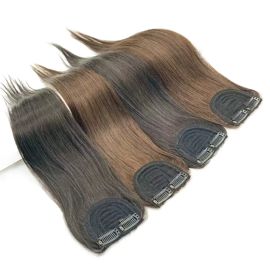 女性用ヘアエクステンションヘアピース人毛ナチュラルウィッグヘアパッド