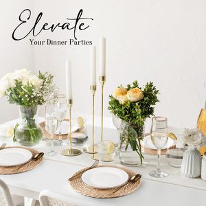 Đặt 6 Tự Nhiên Nước Lục Bình Dệt Placemat Sseagrassbraided Trang Trại Phong Cách Boho Chịu Nhiệt Thảm - Product Image 3