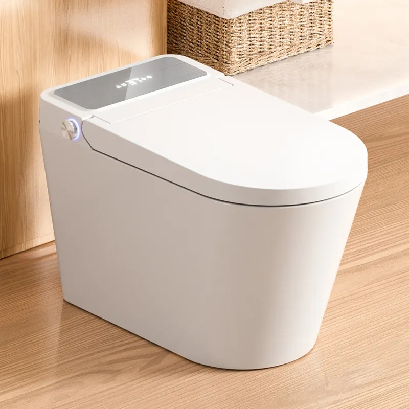 Chaozhou Toilette Wc Keramik intelligentes intelligentes Sanitärgeschirr einteilige Toilette mit warmer Abdeckung Sitz