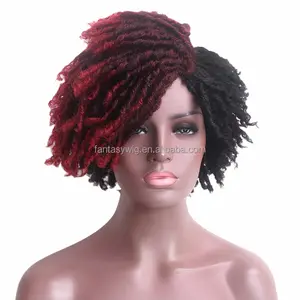 Custom Synthetic Hair Wigs Ombre Color Braided Crochet Twist Afro Style Weaves And Wigs For South Africa
