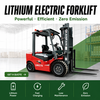 Chariot élévateur électrique contrepoids ergonomique à batterie lithium, 3 tonnes, petit rayon de braquage, pour manutention de palettes en entrepôt, avec poste de conduite assis - Vente en gros