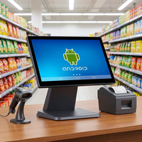 Precio de Fábrica, Sistema Todo en Uno + POS + Sistemas de Punto de Venta, Caja Registradora de 15.6 Pulgadas, Terminal Android con Accesorios para Comercio Minorista