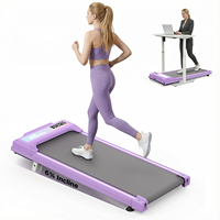 Tapis de marche électrique KREEDA avec écran LED, télécommande et inclinaison manuelle pour la maison, le bureau et les exercices sous le bureau