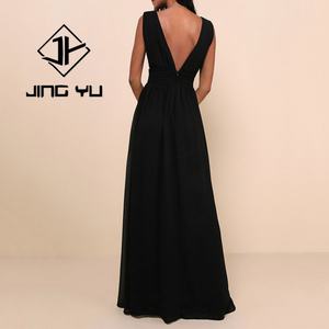 Vestido Casual de Lujo Personalizado, Vestido de Noche con Abertura Profunda en V, Alta Calidad, 100% Rayón, Tela Suave, Vestido Maxi - Product Image 3