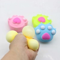 Mainan Squishy Cakar Kucing Mini Pereda Stres Kawaii untuk Anak-Anak, Mainan Remas Grosir untuk Hadiah Anak-Anak