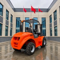 Chariot élévateur contrepoids diesel 4x4 BLT - Transpalette tout-terrain pour travaux agricoles, construction et utilisation industrielle extérieure