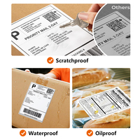 Autocollants logistiques personnalisés, étiquettes adhésives écologiques imperméables pour l'image de marque, rouleau de papier thermique de forme ronde