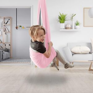 <span class=keywords><strong>Altalena</strong></span> Terapeutica Sensoriale per Bambini, <span class=keywords><strong>Girevole</strong></span> a 360°, Attrezzatura per Interni, Amaca Sospesa a Uno o Due Livelli per Giocare - Product Image 6