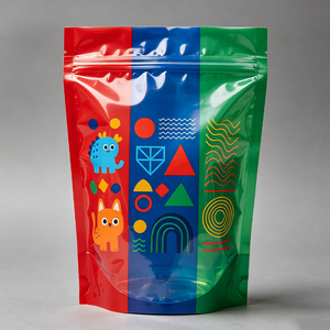 Custom Printed Security Zipper Plastic Packaging sealed Gummy Candy Edible Matte Holographic Die-cutting 3.5g Anti Odor Mylar - Product Image 2