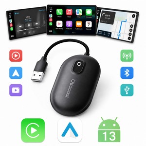 Adaptador <span class=keywords><strong>Ottocast</strong></span> Portátil 2 en 1 Ai Box CarPlay Android Auto BT5.4 con Control del Volante, USB/WiFi Integrado y 1 Año de Garantía - Product Image 1