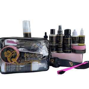 New chai màu đen tùy chỉnh tóc giả cài đặt Hộp nhãn hiệu riêng ren Tóc Giả Kit bao bì không thấm nước tóc Tint phun cạnh kiểm soát ren keo - Product Image 2