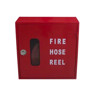 Armoire tuyau d'incendie avec support de tuyau Boîte de lutte contre l'incendie Tuyau d'incendie armoire en acier métallique