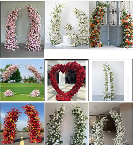 White Silk Artificial Wedding Arch Flowers for Event &amp; <strong>Party</strong> Decorations Stage <strong>Backdrop</strong> for Weddings - Product Image 2