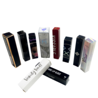 Boîte de maquillage personnalisée pour laque à lèvres brillante, finition scellée, étui de marque boutique, carton cosmétique, pigment de couleur, MOQ 500 pièces