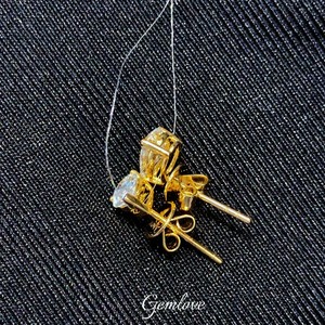 1CT tự nhiên Kim Cương Stud bông tai, 14k/18k vàng, gia chứng nhận, đồ trang sức sang trọng của phụ nữ, quà tặng/LỜI HỨA Bông tai - Product Image 2