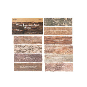 Papier de scrapbooking vintage en forme de feuille naturelle, <span class=keywords><strong>texte</strong></span> anglais cursive rétro, feuilles de plantes séchées découpées, feuilles de notes pour <span class=keywords><strong>collage</strong></span> botanique - Product Image 5
