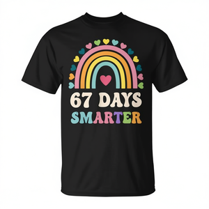 Camiseta promocional 67 Days Smarter Groovy Rainbow - Product Image 2