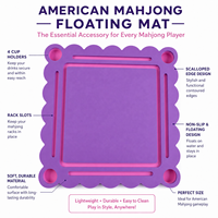 Tapis flottant américain Mahjong classique de luxe 31,5 pouces en mousse EVA couleur macaron antidérapant imperméable pliable écologique
