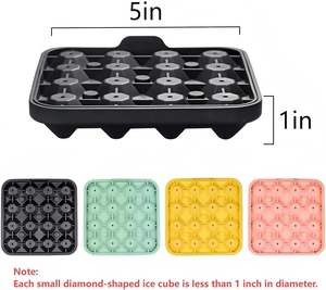 Kleine Diamant Ijs Mallen 2 Pack Kleine Siliconen Ruitvormige Ijsblokjes Bakjes Gemakkelijk Los <span class=keywords><strong>Mini</strong></span> Ijsblokjes Bakjes Met Deksel - Product Image 4