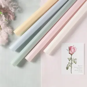 Carta da regalo in carta da imballaggio per fiori in plastica impermeabile stampata con linea semplice per involucro fiorista