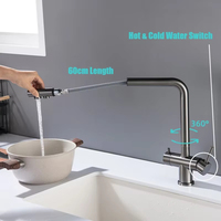 304 acier inoxydable 3-en-1 robinet d'eau chaude et froide purificateur d'eau évier à boire direct robinet de cuisine