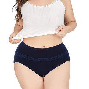 UOKIN klasik tasarım düz renk desen yağ kadın külot iç çamaşırı sıcak tarzı ile 95% pamuklu külot dantel - Product Image 2