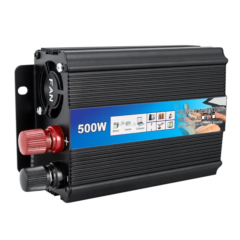 Inverter daya mobil 500w, konverter Dc 12V/24V/48V64V ke Ac 220v adaptor Usb Transformer portabel pengisi daya mobil