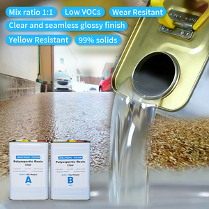 <span class=keywords><strong>Kit</strong></span> de résine époxy polyaspartique polyurée pour revêtement de sol de garage avec copeaux mélangés de 1/4 po résistants à l'usure - Product Image 3