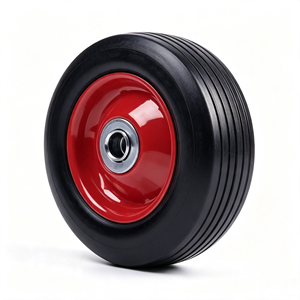 6x2 in Solid Rubber <b>Wheel</b> Anti Slip All Terrain Replacement <b>Wheel</b> with Ball Bearing for Lawn Mower Tool Cart Wheelbarrow - Product Image 2