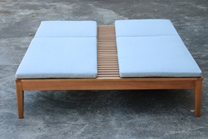 Silla de Jardín Plegable de Madera Clásica y Moderna con Tela a Rayas Azules y Blancas |   Hotel Villa de Diseño Ecológico y Duradero - Product Image 5