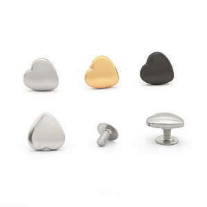 Rivets en alliage en forme de cœur plaqués, durables pour sacs, bijoux, accessoires, chaussures, chapeaux, quincaillerie - Product Image 4