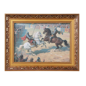 Châu Âu Retro trang trí nội thất bằng gỗ sơn dầu khung UV in biểu tượng tùy chỉnh thân thiện với môi treo tường khung ảnh - Product Image 2