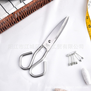 Stainless Steel Kitchen Scissors V Shaped Home Use Full Steel Blade Yangjiang Made - Product Image 2
