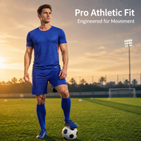 Maillot de football court personnalisé Kata imprimé par transfert thermique, en polyester respirant et à séchage rapide, avec logo, numéro et pour entraînement d'équipe