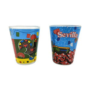 Logo personalizzato stampa trasparente bandiera del paese noi souvenir del turismo della città di Los Angeles New York Las Vegas shot glass - Product Image 2