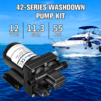 Kit de pompe de lavage Mambaflo MBDP1-030-055-42 12V CC pour bateau, yacht, marine et lavage de voiture, auto-amorçante, réglable