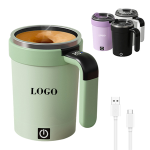 Mug à agitation automatique avec base magnétique détachable, mug à café à agitation automatique, mugs à agitation automatique avec couvercle et <span class=keywords><strong>poignée</strong></span> - Product Image 1