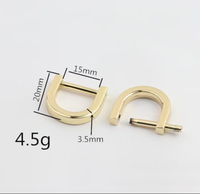 D vis 10 12 15 20 25 32 38 mm 1/10pcs sac matériel métal Clip fermoir boucle sac à main sangle Rectangle anneaux manille