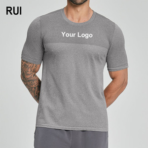 เสื้อยืดคอกลมแขนสั้นไร้ตะเข็บสำหรับผู้ชาย RUIQUWIN ระบายอากาศได้ดี แห้งเร็ว เหมาะสำหรับออกกำลังกาย วิ่ง ใส่ลำลอง หรือใส่ที่บ้าน - Product Image 1