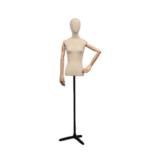 <span class=keywords><strong>Mannequin</strong></span> <span class=keywords><strong>Buste</strong></span> Femme en Fibre de Verre Blanc <span class=keywords><strong>avec</strong></span> <span class=keywords><strong>Bras</strong></span> en Bois et Base Trépied pour Vitrine de Magasin de Mode - Product Image 6